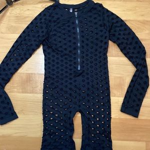 Black zip up bodysuit